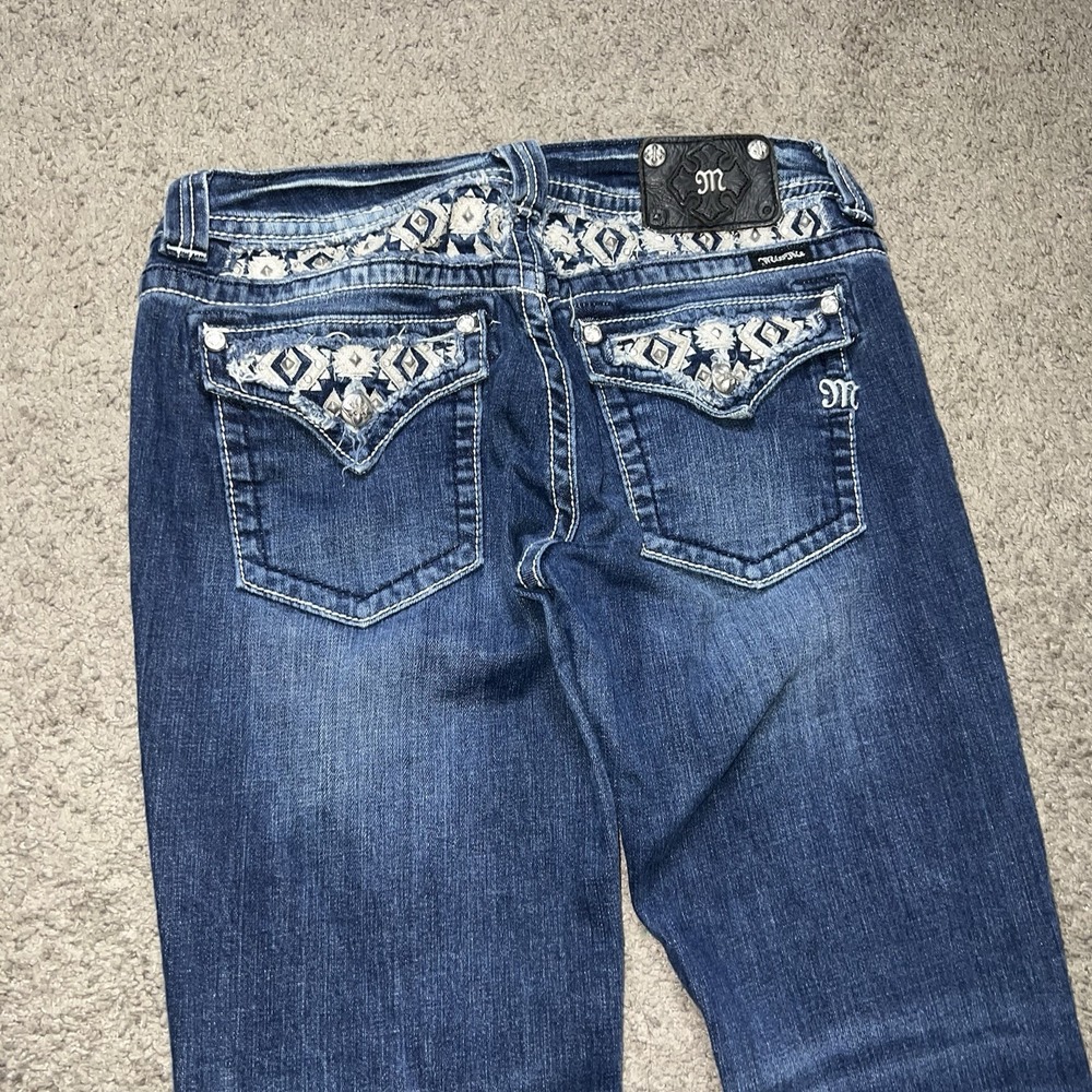 Y2K Miss Me Embellished Flap Pocket Jeans 31x32 Grunge
